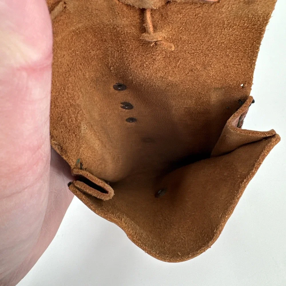 Vintage R‎ & H Leather Crafts Belt Bag Handmade Unique Festival Rustic Hippie